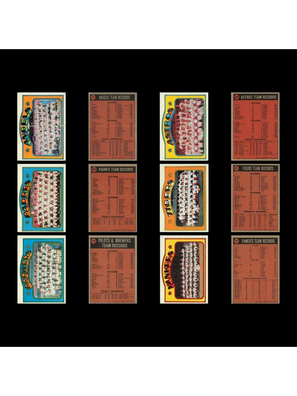 Vintage 1960s-70s Baseball Card Checklist Lot / Mickey Mantle / Extras 79 Total